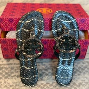 Tory Burch Miller 2 Size 7 Snake print sandals